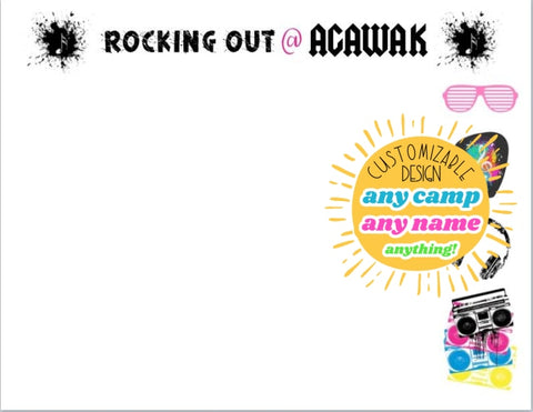 Rocking Out At Girls Camp Notecards